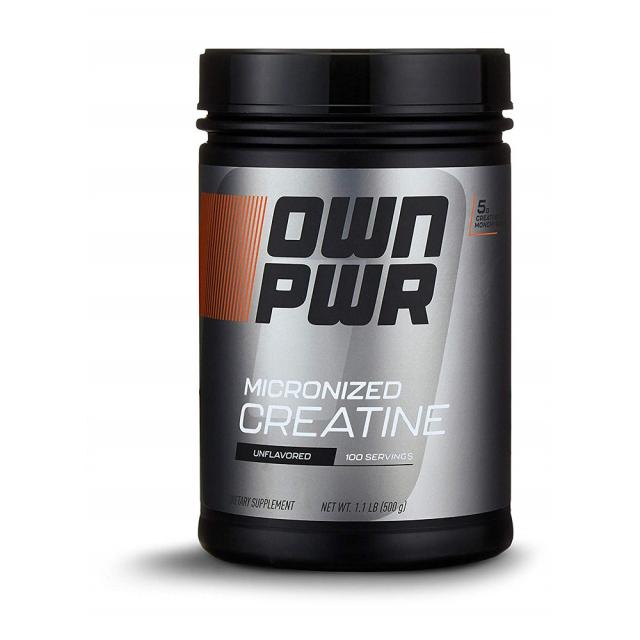 OWN PWR Micronized Creatine Unflavored 17oz 미분화, 1개, 1병