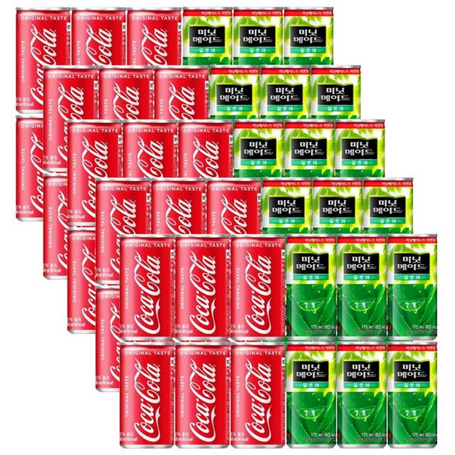 코카콜라 190ml x 30p+미닛메이드 알로에 175ml 30p(유), 60개