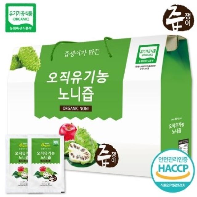 즙쟁이 오직 유기농 노니즙 1박스 30포, 단일상품