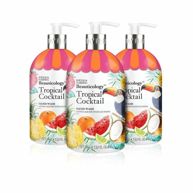 (영국직배) Baylis & Harding 트로피칼 칵테일 핸드워시 500ml 3팩 Beauticology Hand Wash Tropical Cocktail