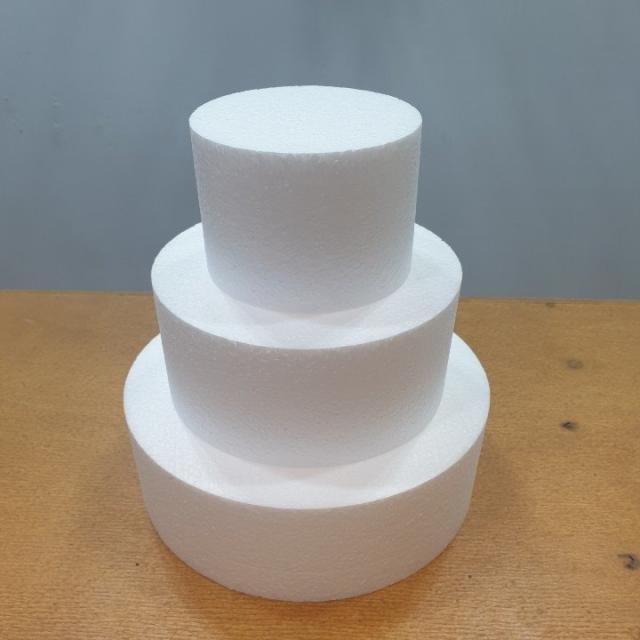 나우라이언 원형스티로폼 모조케이크용 공예용 200x70mm, 1개, 지름200x높이70