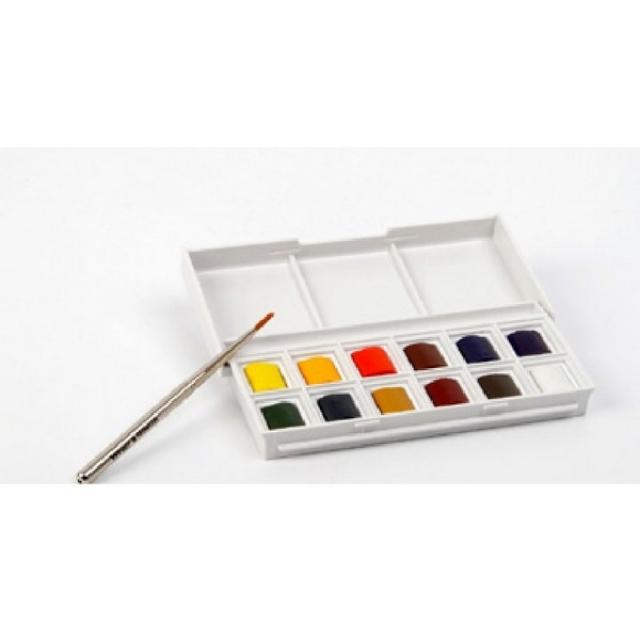 GDF2119 코트만 고체물감 12색 세트 문구용품/사무용품/화방용품/캘리그라피