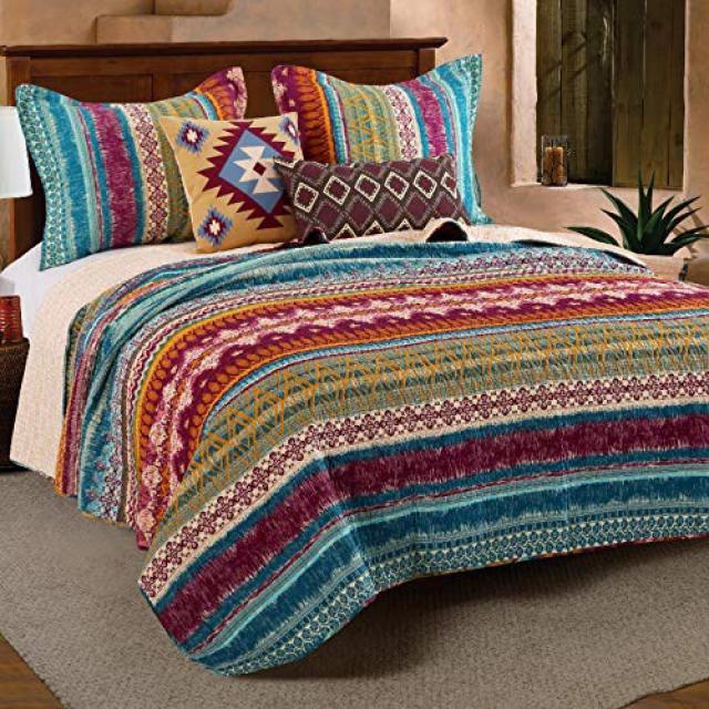 Greenland Home Southwest Bedding Set 5-Piece Full/Queen Painted Desert 그린 랜드 홈 남서풍 침구 세트 5 종 풀 / 여왕, 1