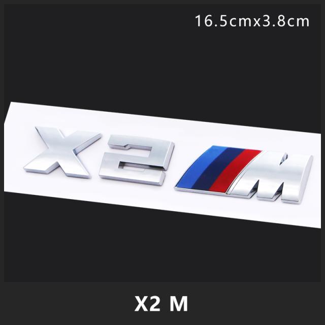 도매팡 탈것스티커 BMW M표신 1계3계5계M5M6M3 자동차흠집 X1X3X5X6M 측표 뒤 엠블럼, 엠블럼 X2M 하나