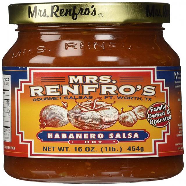 16 HABANERO Mrs. Renfro's Habanero Salsa 16 oz 16 HABANERO Renfro 여사 Habanero Salsa 453.6g, 1