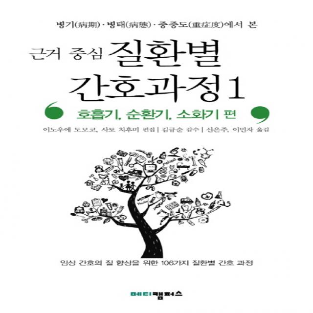 병기 병태 중증도에서 본 근거 중심 질환별 간호과정 1: 호흡기 순환기 소화기 편:임상 간호의 질 향상을 위한 106가지 질환별 간호 과정, 메디캠퍼스