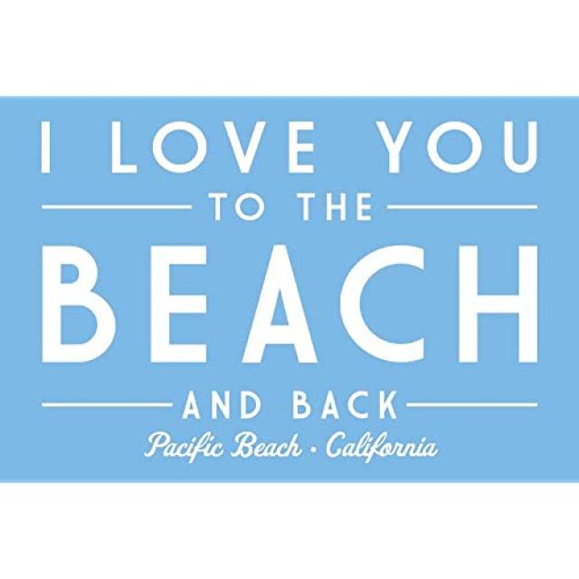 Pacific Beach 캘리포니아 나는 해변과 다시 당신을 사랑합니다 단순히 말했다 24x36 디 클레이 갤러리 인쇄 벽 24 X 36 Giclee Print 24 X 36 Giclee Print 24 X 36 Giclee Print