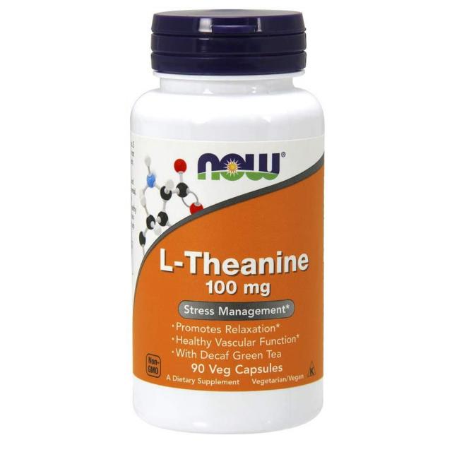 (번들) 나우푸드 테아닌 100mg 90 베지캡슐 2통 NOW Foods L-Theanine 100 mg with Decaf Green Tea