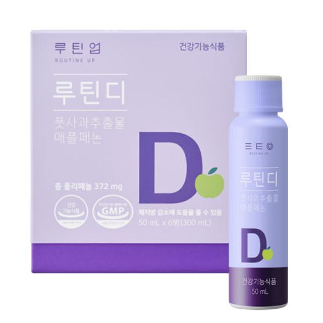 루틴업 루틴디 풋사과 다이어트 보조제, 6병, 50ml