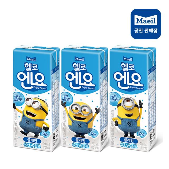 엔요 유산균음료 플레인, 200ml, 48개