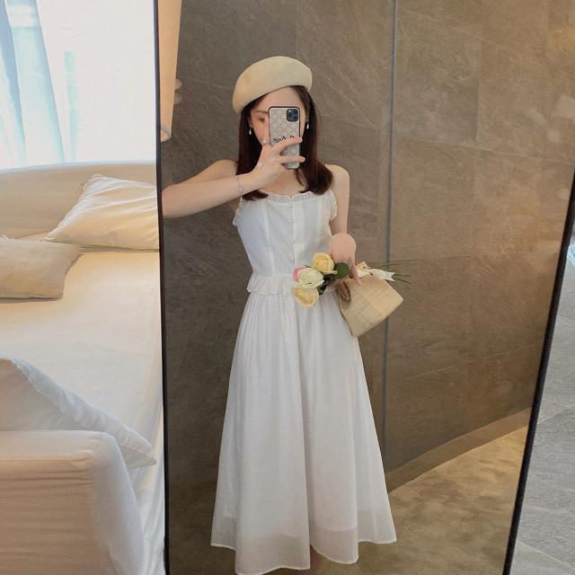May.26 20번 꽃밤쥐 빙수 세트 스커트 여름 여자 텐셀 나시 스커트 청순달콤연령이 감소하다Z
