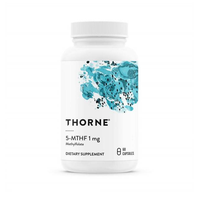 Thorne Research 5-MTHF 1mg 60정 쏜리서치 비타민B9 영양제, 1개