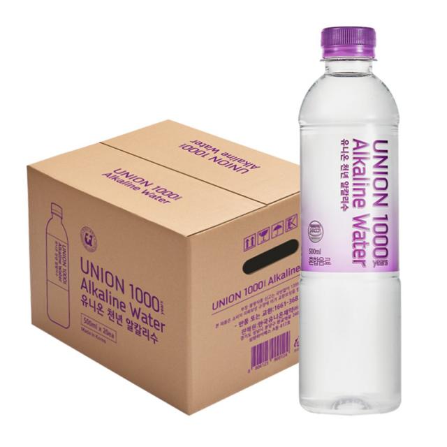 유니온 천년 알칼리수 500ml 20병 1+1 (총40병), 단품