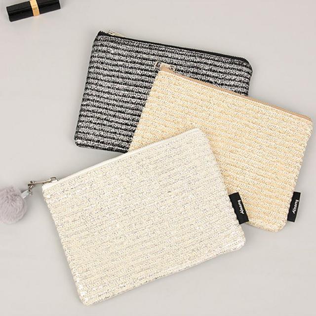 191ariany_AHH_2340182 (색상 : 퍼방울 골드) 여성 미니 파우치백 화장품 립스틱 파우치 클러치백 여행용파우치 슬림파우치 소품파우치 화장품파우치 메이크업파우치, 단일상품, 퍼방울 골드