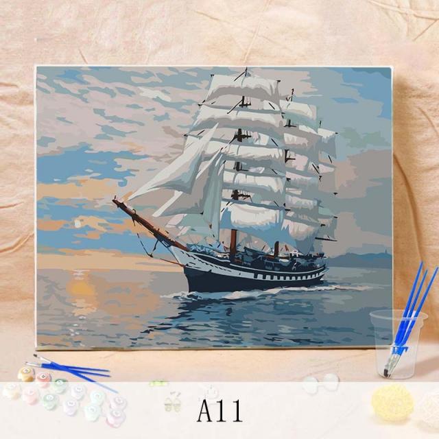 뉴타임즈20 diy 디지털유화 수자채색화 주문자유화 침실거실 장식화 D5E14A10, A11 40CM*50CM