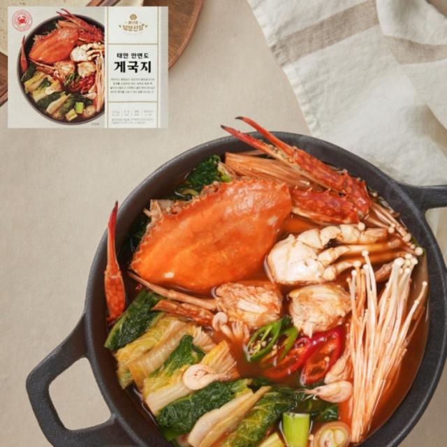 [풍년호 털보선장] 유명 맛집 태안 안면도 명품 게국지 꽃게탕 520g (2-3인분), 5개