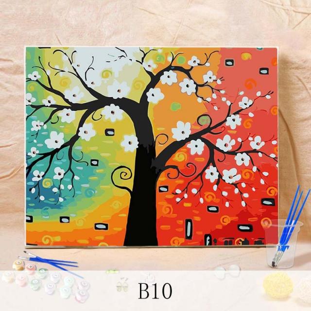 뉴타임즈20 diy 디지털유화 수자채색화 주문자유화 침실거실 장식화 D5E14A10, B10 40CM*50CM