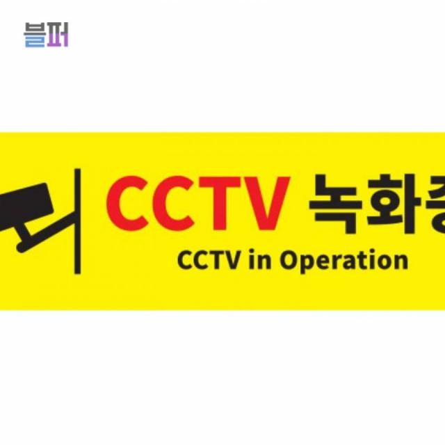 CCTV 녹화중 안내 경고 표지판 대형 주의표시판 방범 가정용 감시중 문 구 용 사인