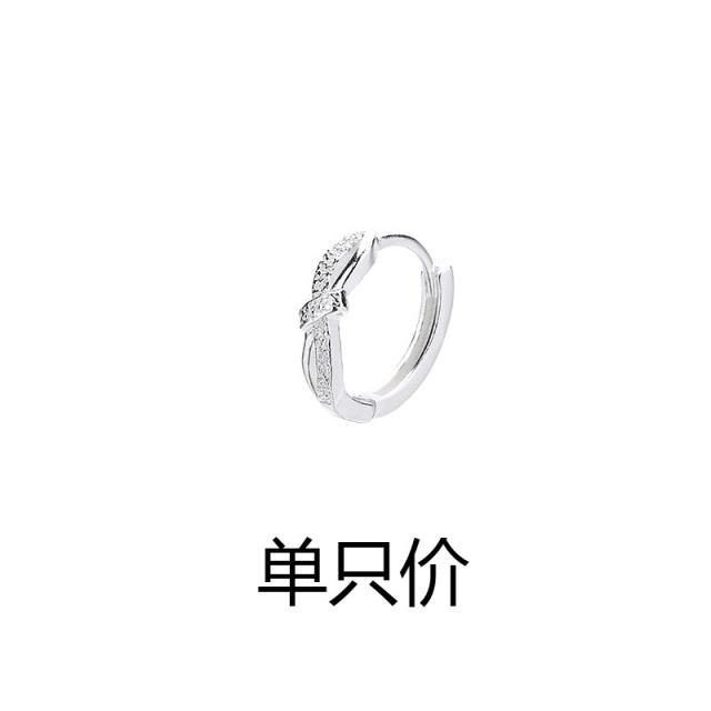 케빈 예선 꽈배기 매듭 귀걸이 작고 여성스러운 심플 통근 교차 리본 모래면 귀걸이 알레르기 없음