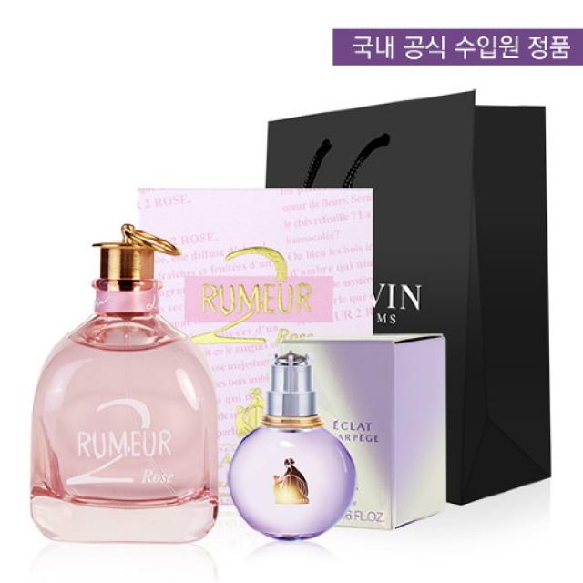 랑방 [랑방] 루머2 로즈 EDP 50ml 듀얼세트 (본품+랑방미니+쇼핑백), 선택완료, 본품50ml+미니+쇼핑백