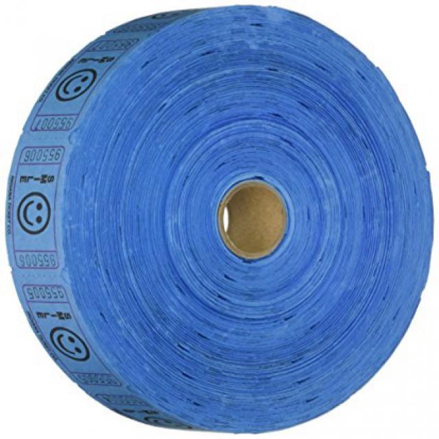 2000 Blue Smile Single Roll Consecutively Numbered Raffle Tickets 2000 블루 스마일 싱글 롤 연속적으로 번호 매겨진 배플 티, 1