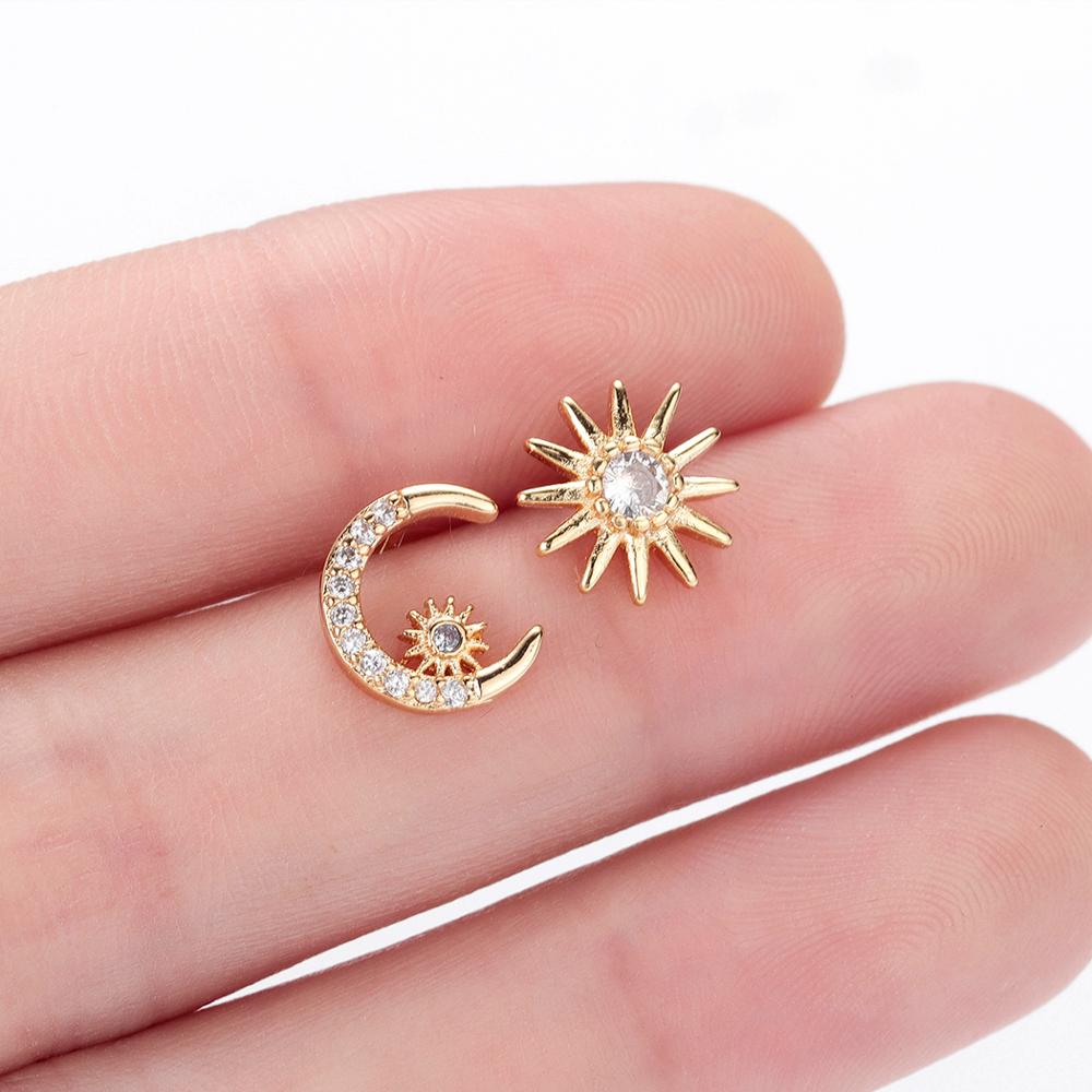챈들러 스틸 문 스타 귀걸이 낭만주의 작은 brincos bijoux 매일 사춘기 어머니 천상의 생일 선물 쥬얼리 귀걸이