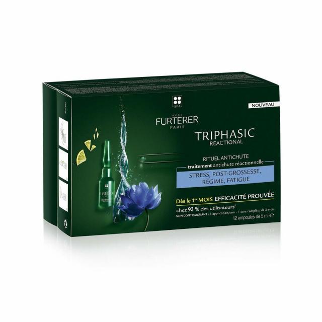 Rene Furterer 르네휘테르 트리파직 헤어 세럼 12개입 Triphasic Reactional Concentrated Serum, 단일상품