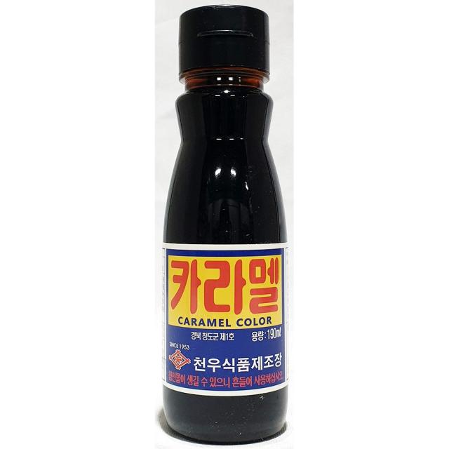 소스류 카라멜 천우 카라멜색소 190mL 천우, 쿠팡kong 1, 옵션없는_단일품목