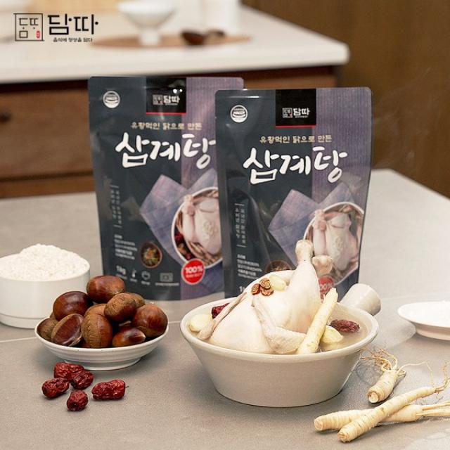 eTV 담따 유황먹인 삼계탕 1kg X 4팩, 1