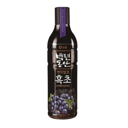 샘표 백년동안 현미발효 흑초 블랙블루베리, 900ml, 18개