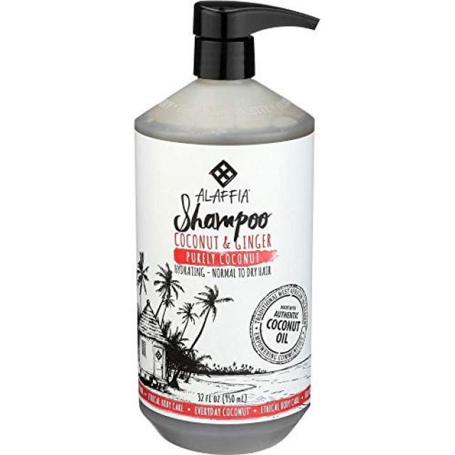 Alaffia - Everyday Coconut Shampoo Dry to Extra Dry Hair Gentle Support to Cleanse Hydrate Stimulate Hair with African Ginger Coconut Oil Shea Bu, Scent Name = Purely Coconut, 본문참고, 본문참고