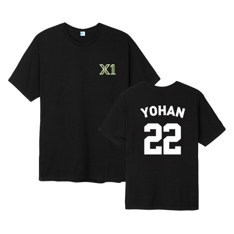 X1 combination 데뷔 앨범 콘서트 kpop 반소매 t 셔츠 남성과 여성 loose trend korea 2019 new t shirt summer