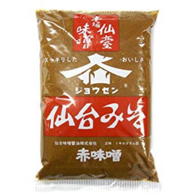 ジョウセン 仙台みそ 赤味噌 1袋 1kg 【東北支援、被災地特産品】 승선 센다이 된장 붉은 된장 1 봉지 1kg [동북 지원 피해 지역 특산품], 1