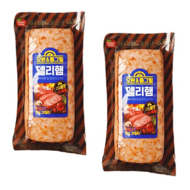 [다만세푸드] 동원 오븐&통그릴 델리햄 300g x 2개 / 햄 소시지 피크닉