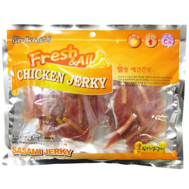 저지방 치즈 칼슘스틱 미니 닭갈비 사사미 강아지 배웅간식 애견사사미 닭가슴살 칭찬, 1개