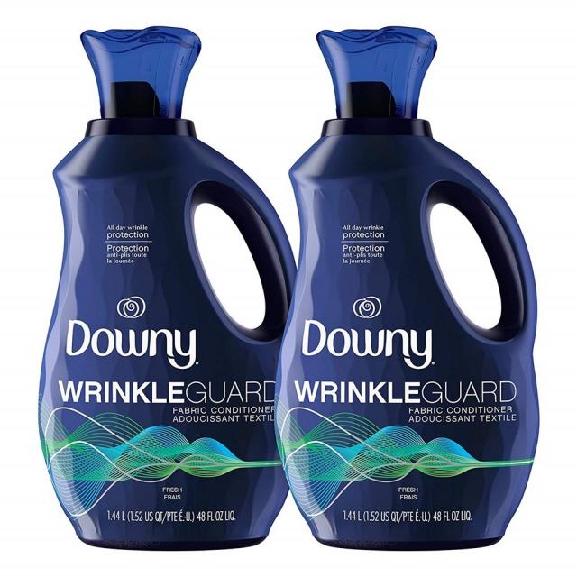 다우니 섬유 유연제 1.44L(48oz) 2개 주름 링클 가드 프레쉬 향 Downy Wrinkleguard Liquid Fabric Softener and Conditioner Fresh Scent 2 Pack of 48 fl oz. Wrinkle Guard, 1set