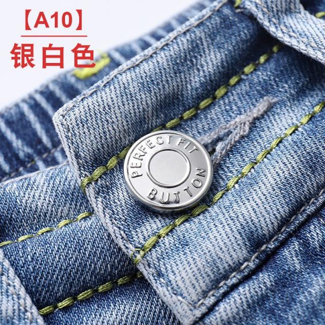 쏘앤쏘 허리보정 버튼 스터드 탈착 빅 고치다 소액의 면책 재봉 무타공 많다 기능 팬츠 조절 신기, 10 실버화이트 A10, 5개입  수납함