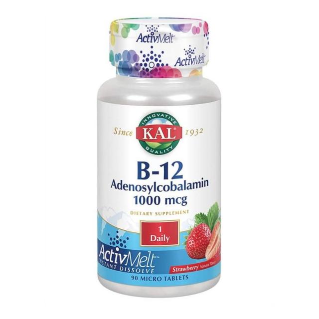 KAL 칼 비타민B12 아데노실코발라민 1000mcg 90정 악성빈혈 브레인포그, 1mg, 1개