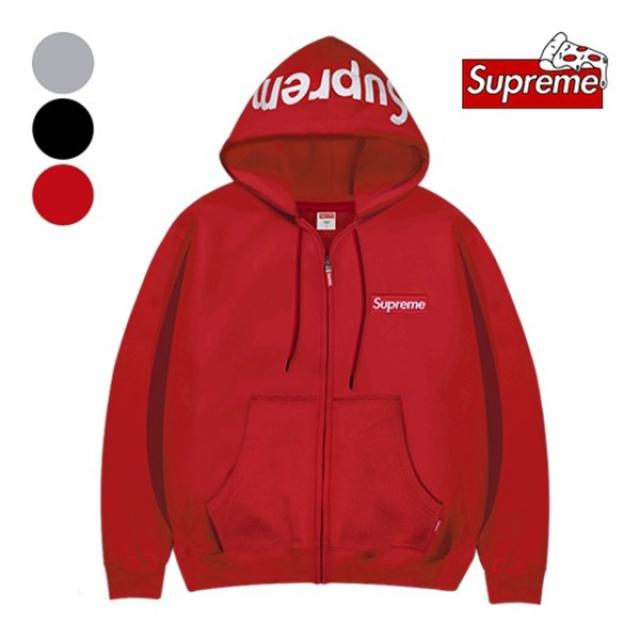 Supreme 슈프림정품 자수패치 헤비 기모 후드집업