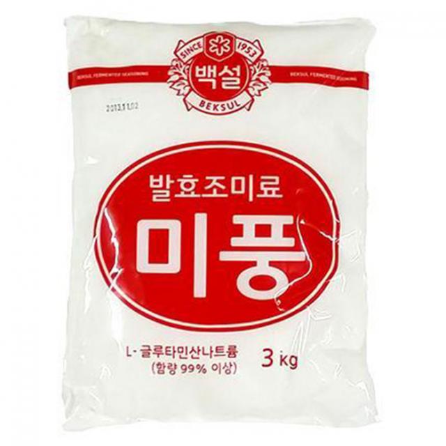 백설 미풍3kg 1개 발효조미료, 3kg