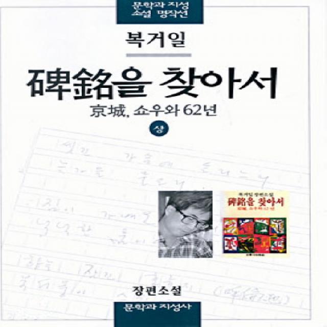 비명을 찾아서 상 문학과지성사
