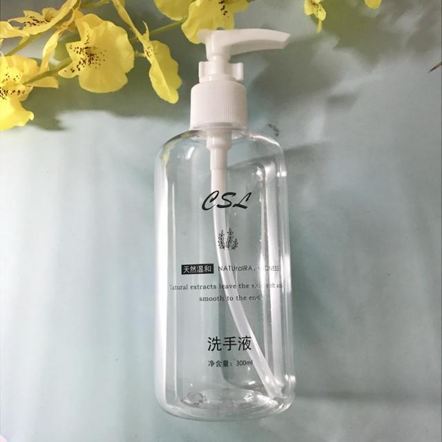 세제보관 300ML 원터치 소분공병 세탁 보호 보틀 호텔 욕실 핸드워시 샴푸 바디워시 대용량 500 3685767516, 300ml 투명 인쇄가 잘되다 핸드워