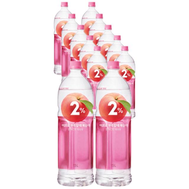 롯데 2%부족할때 1.5L x 12개(복숭아), 1.5L, 1세트