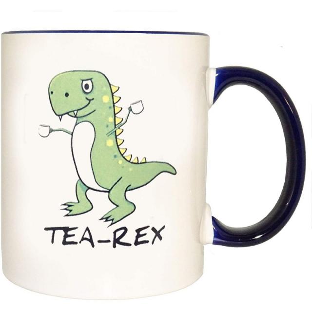 tearex 찻잔 차 렉스 차 커피 잔 재미 있은 찻잔 차 생일 선물 그를위한 유일한 카페인 중독자 귀여운, 단일옵션