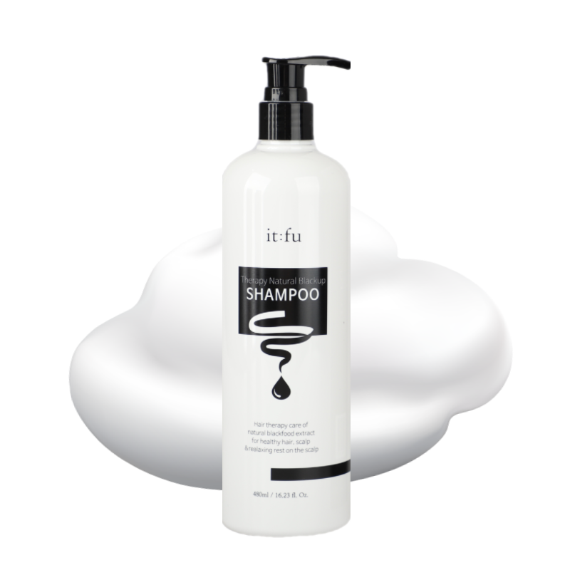 잇퓨 테라피 블랙업 샴푸 새치케어 흰머리방지 만다린향, 480ml, 1개