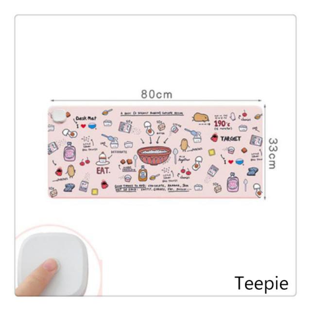 티피 겨울 학생 글쓰기 훈수 가열 마우스패드 사무실 컴퓨터 데스크톱 발열 난방 데스크패드, 2