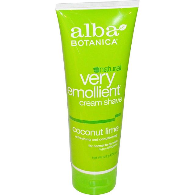 Alba Botanica 베리 에몰리언트 쉐이빙 크림 227g Coconut Lime