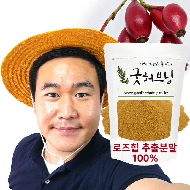 로즈힙 차 분말 가루 추출물 추출 효능 폴란드산 200g 굿허브닝, 200g x 1팩