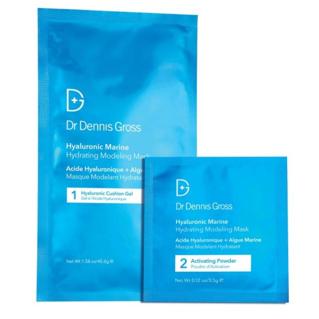 Dr. Dennis Gross Hyaluronic Marine Hydrating Modeling Mask : 탈수 된 피부 칙칙한 안색 및 잔, 단일상품, 단일상품