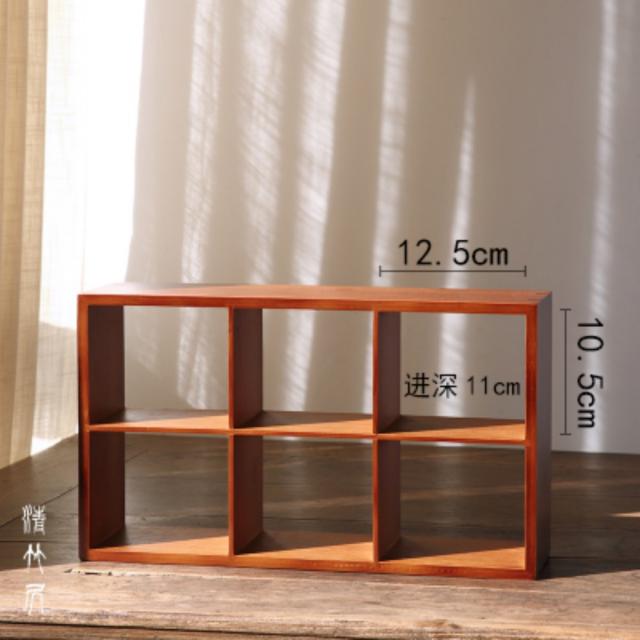 격자 선반 수납 다기 전시 찻잔 원목 차 홈카페장 홈카페 커피장 찻장 진열장, 6칸
